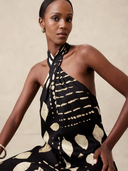 Wrap-Halter Jumpsuit