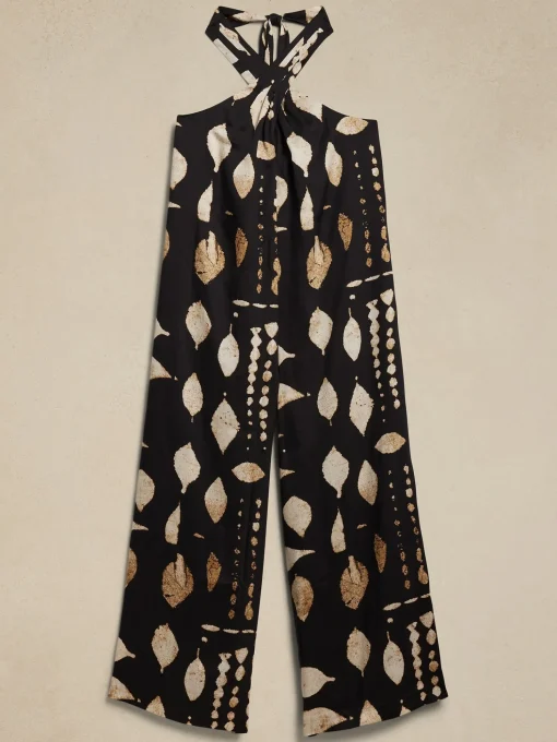 Wrap-Halter Jumpsuit